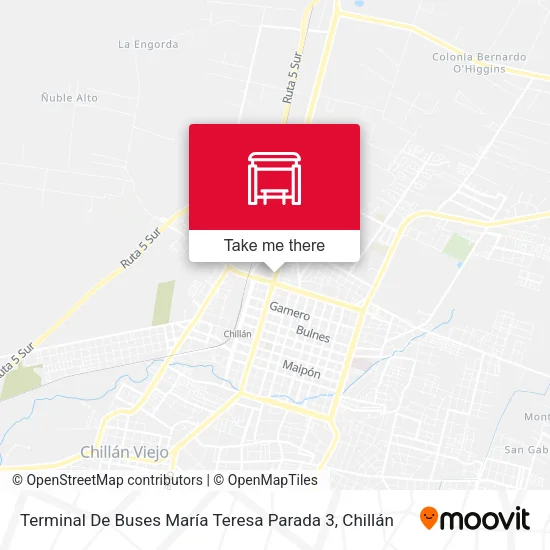 Mapa de Terminal De Buses María Teresa Parada 3