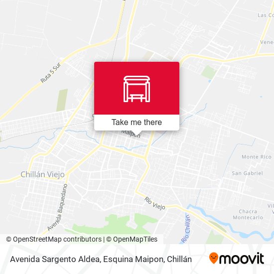 Mapa de Avenida Sargento Aldea, Esquina Maipon