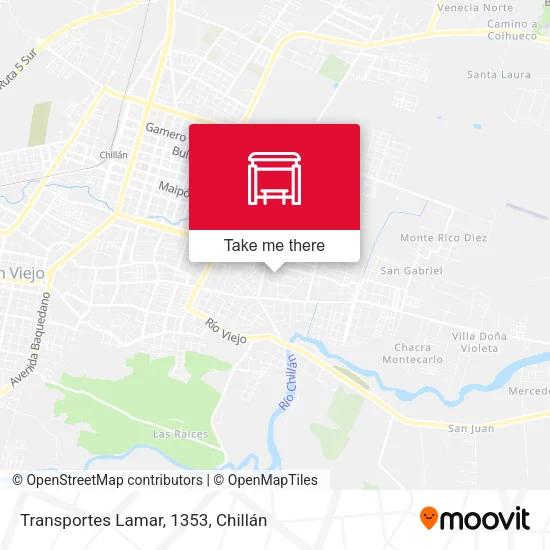 Mapa de Transportes Lamar, 1353