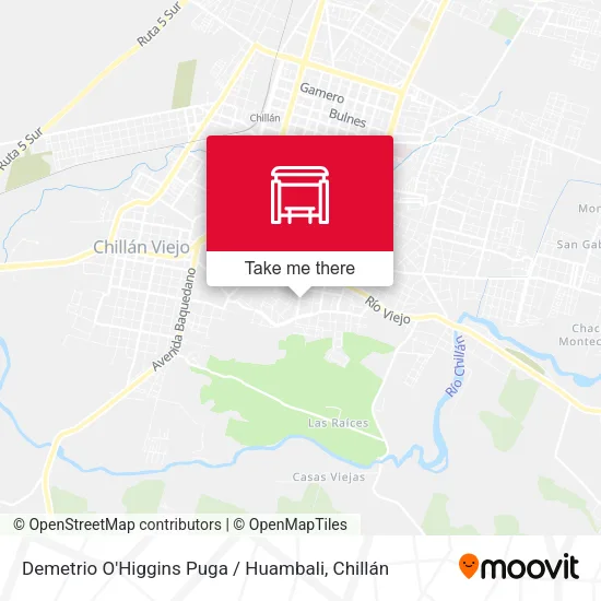 Mapa de Demetrio O'Higgins Puga / Huambali
