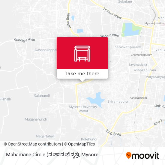 Mahamane Circle (ಮಹಾಮನೆ ವೃತ್ತ) map