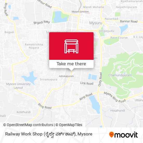 Railway Work Shop (ರೈಲ್ವೇ ವರ್ಕ್‌‌ಶಾಪ್) map