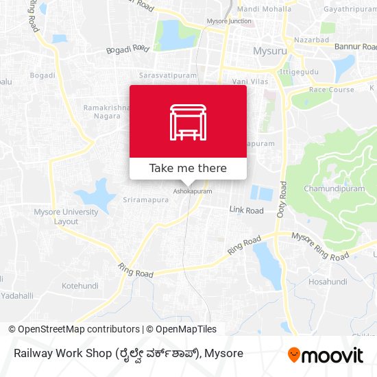 Railway Work Shop (ರೈಲ್ವೇ ವರ್ಕ್‌‌ಶಾಪ್) map