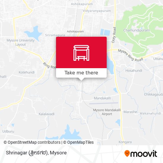 Shrinagar (ಶ್ರೀನಗರ) map