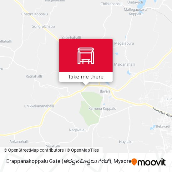 Erappanakoppalu Gate (ಈರಪ್ಪನಕೊಪ್ಪಲು ಗೇಟ್) map