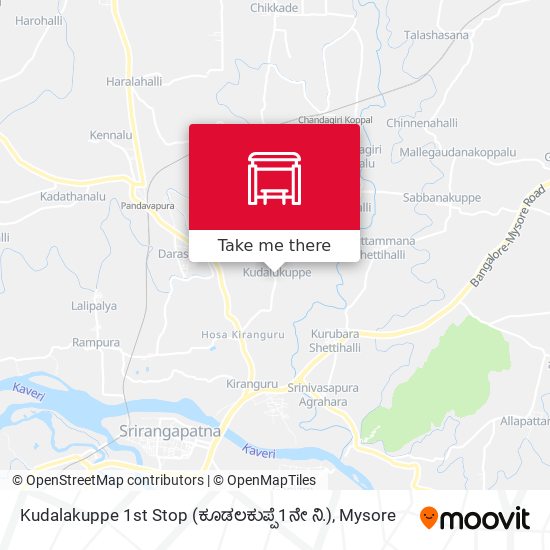 Kudalakuppe 1st Stop (ಕೂಡಲಕುಪ್ಪೆ 1ನೇ ನಿ.) map