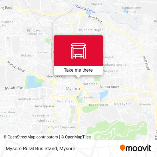 Mysore Rural Bus Stand map