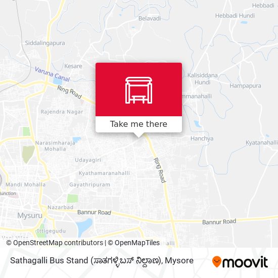 Sathagalli Bus Stand (ಸಾತಗಳ್ಳಿ ಬಸ್ ನಿಲ್ದಾಣ) map