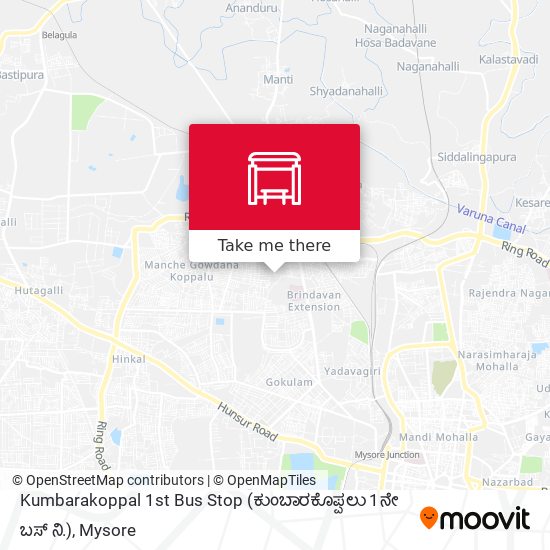 Kumbarakoppal 1st Bus Stop (ಕುಂಬಾರಕೊಪ್ಪಲು 1ನೇ ಬಸ್ ನಿ.) map