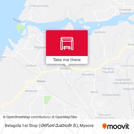 Belagola 1st Stop (ಬೆಳಗೊಳ ಮೊದಲನೇ ನಿ.) map