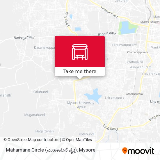 Mahamane Circle (ಮಹಾಮನೆ ವೃತ್ತ) map