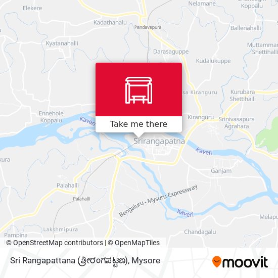 Sri Rangapattana (ಶ್ರೀರಂಗಪಟ್ಟಣ) map