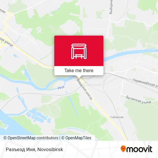 Разъезд Иня map