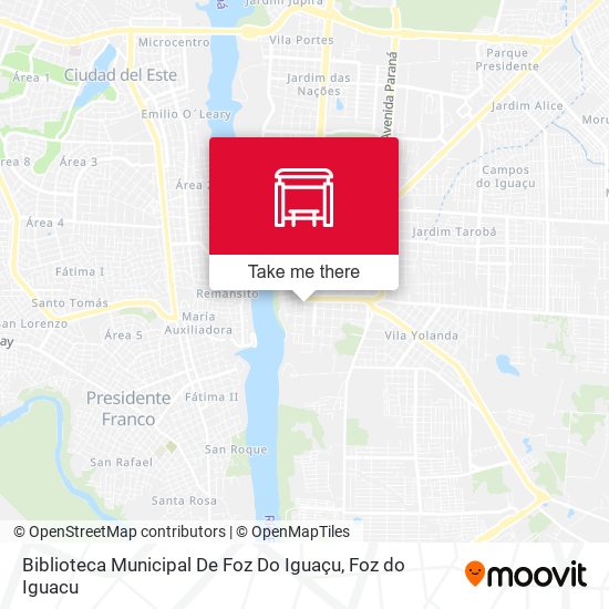 Mapa Biblioteca Municipal De Foz Do Iguaçu