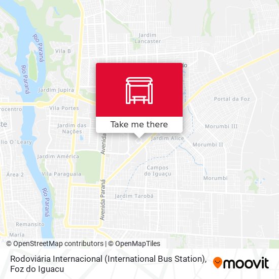 Rodoviária Internacional (International Bus Station) map