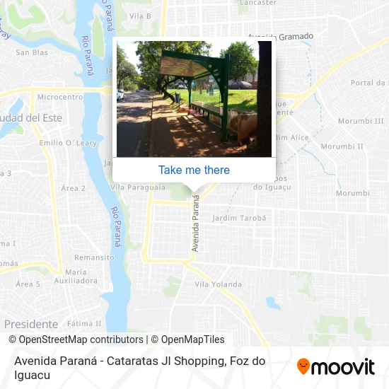 Avenida Paraná - Cataratas Jl Shopping map
