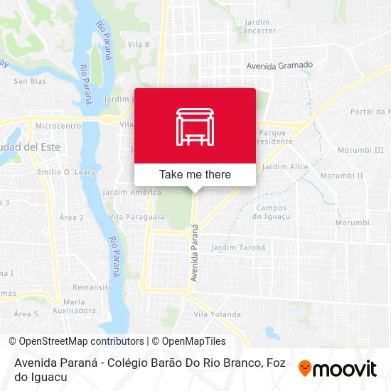 Avenida Paraná - Colégio Barão Do Rio Branco map