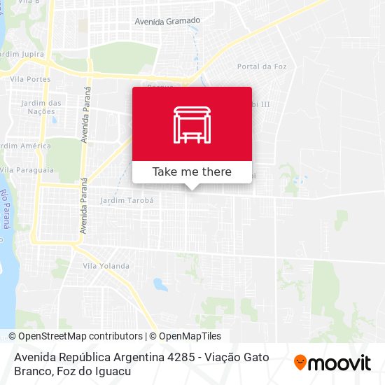 Mapa Avenida República Argentina 4285 - Viação Gato Branco