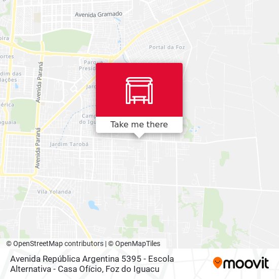 Mapa Avenida República Argentina 5395 - Escola Alternativa - Casa Ofício