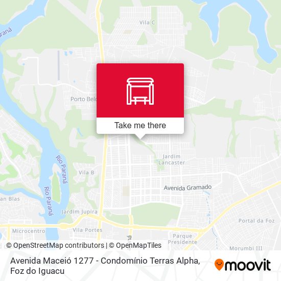 Mapa Avenida Maceió 1277 - Condomínio Terras Alpha