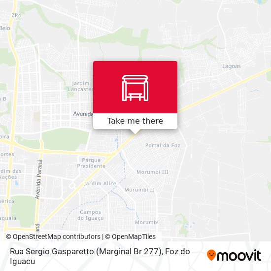 Rua Sergio Gasparetto (Marginal Br 277) map