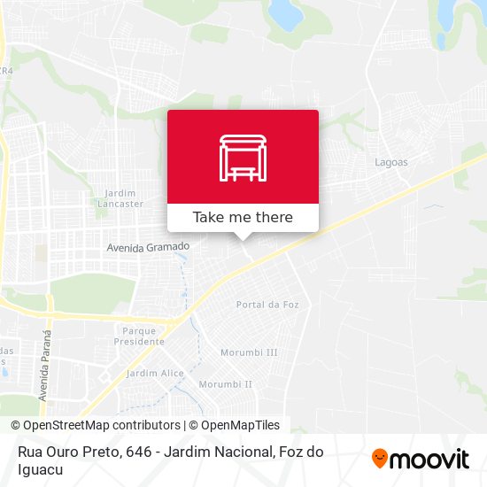 Mapa Rua Ouro Preto, 646 - Jardim Nacional