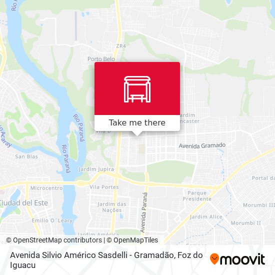 Avenida Silvio Américo Sasdelli - Gramadão map