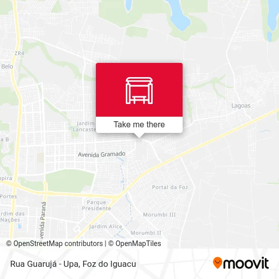 Rua Guarujá - Upa map