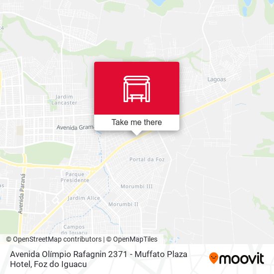 Avenida Olímpio Rafagnin 2371 - Muffato Plaza Hotel map