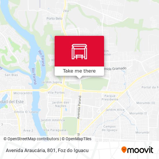 Avenida Araucária, 801 map