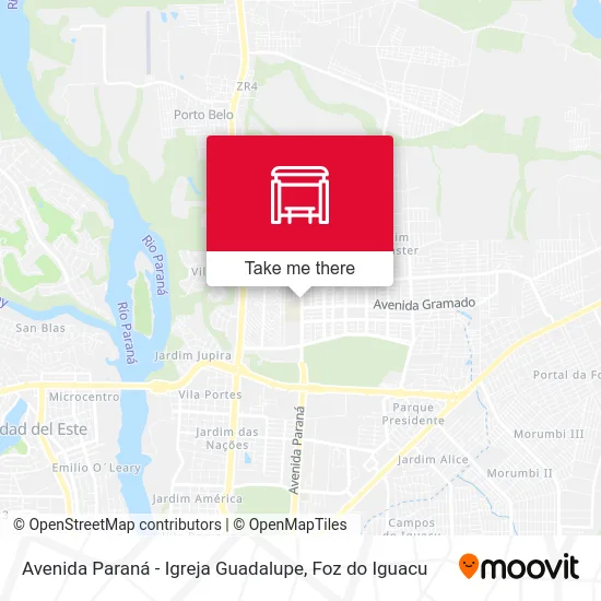 Avenida Paraná - Igreja Guadalupe map