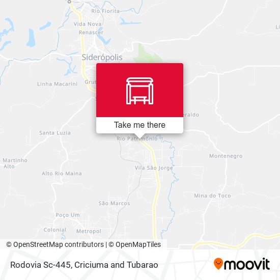 Rodovia Sc-445 map