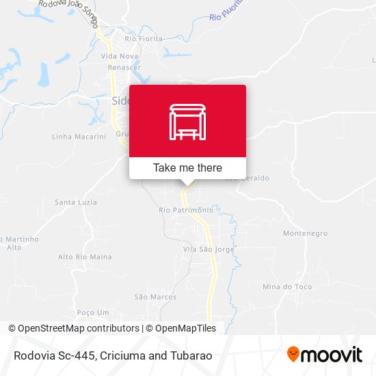 Rodovia Sc-445 map