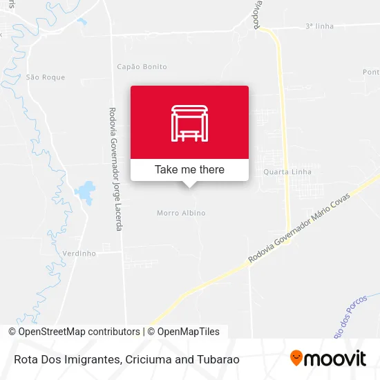 Rota Dos Imigrantes map