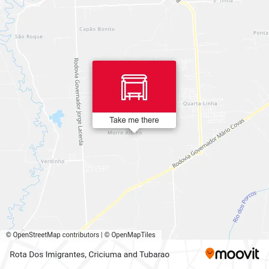 Rota Dos Imigrantes map