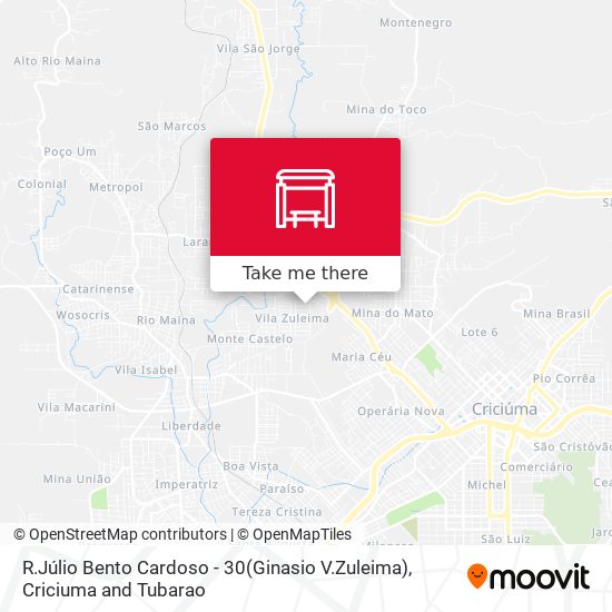 R.Júlio Bento Cardoso - 30(Ginasio V.Zuleima) map