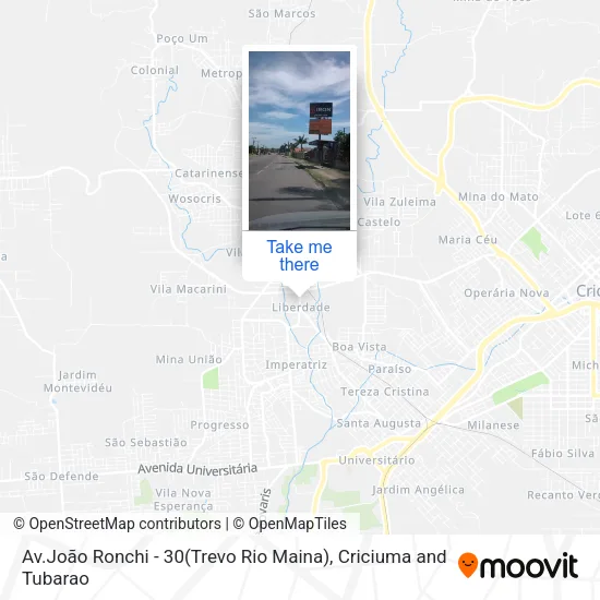 Av.João Ronchi - 30(Trevo Rio Maina) map