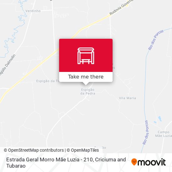 Estrada Geral Morro Mãe Luzia - 210 map