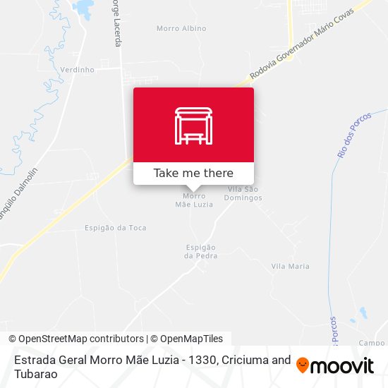 Mapa Estrada Geral Morro Mãe Luzia - 1330