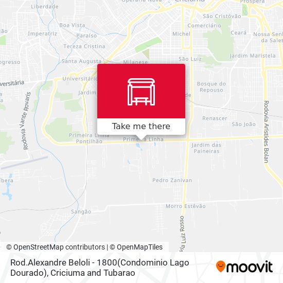 Rod.Alexandre Beloli - 1800(Condominio Lago Dourado) map