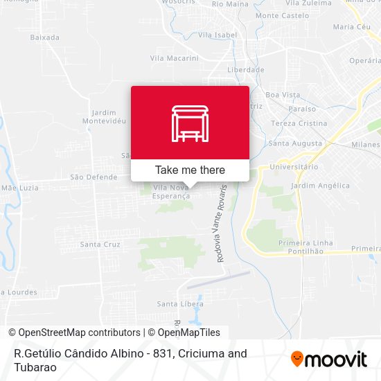 R.Getúlio Cândido Albino - 831 map