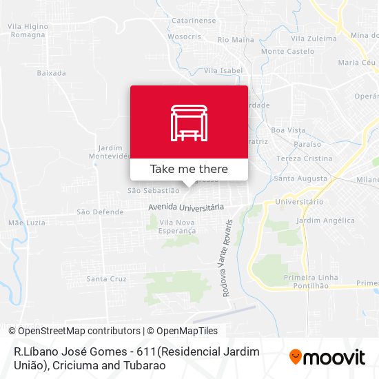 R.Líbano José Gomes - 611(Residencial Jardim União) map