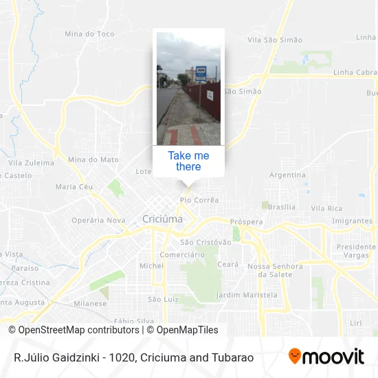 R.Júlio Gaidzinki - 1020 map