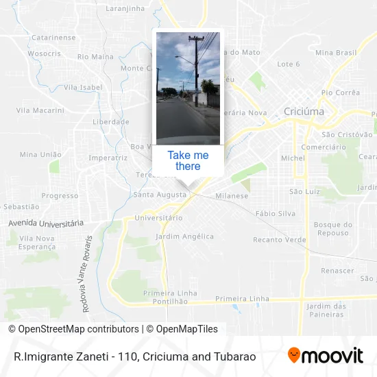 R.Imigrante Zaneti - 110 map