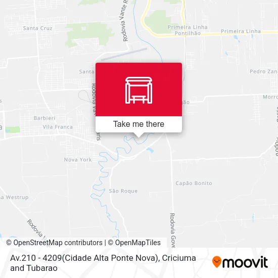 Av.210 - 4209(Cidade Alta Ponte Nova) map