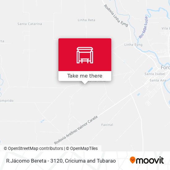 R.Jácomo Bereta - 3120 map