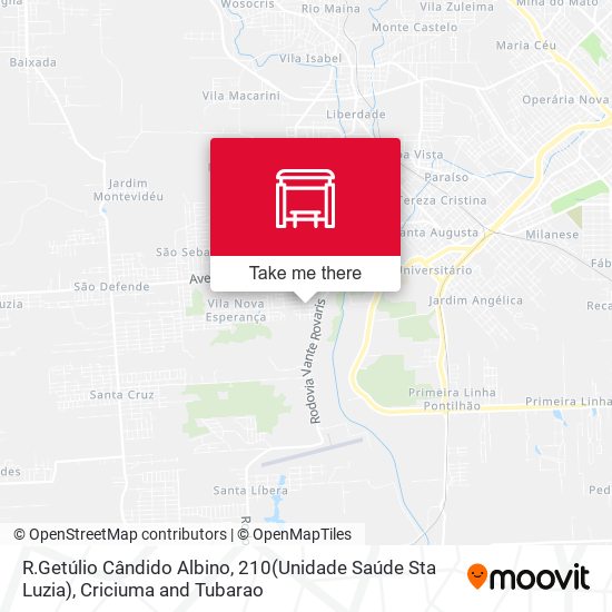 R.Getúlio Cândido Albino, 210(Unidade Saúde Sta Luzia) map