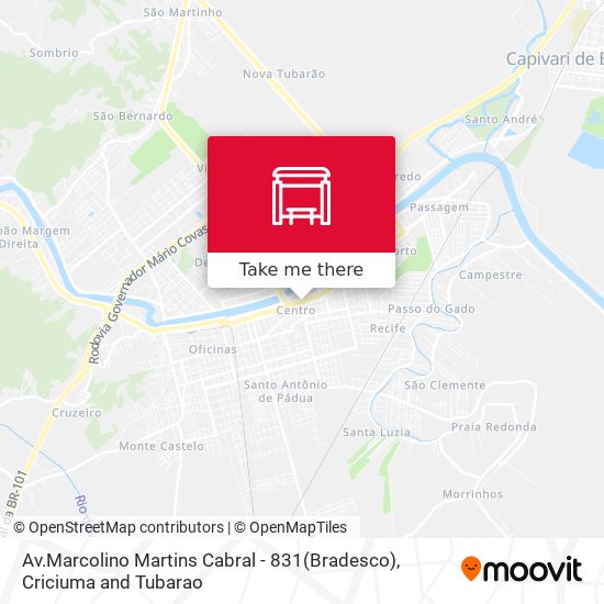 Mapa Av.Marcolino Martins Cabral - 831(Bradesco)