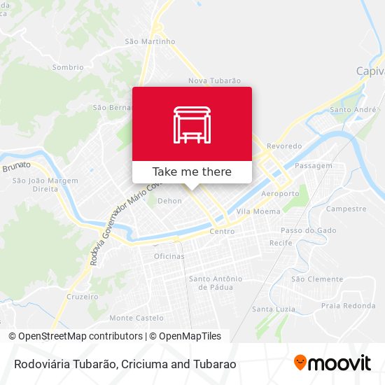 Rodoviária Tubarão map