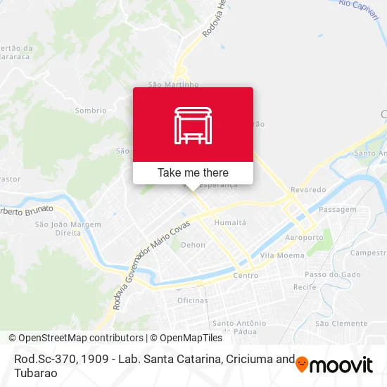 Rod.Sc-370, 1909 - Lab. Santa Catarina map